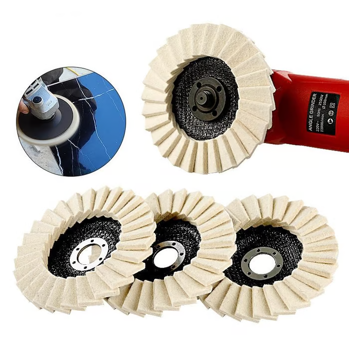 Premium Wool Felt Polishing Flap Disc for Angle Grinders - Mirror Finish Made Easy