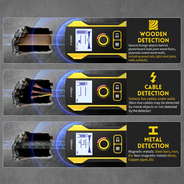 Precision Metal Detector Wall Scanner with Positioning Hole