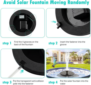 Solar-Powered Birdbath Fountain