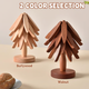 🏆Flash Sale⚡✨Natural Tree Trivet Set - 4 Wooden Trivets & 1 Stand Like a Christmas Tree
