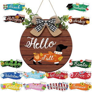 16pcs Interchangeable Dachshund Sign Dog Welcome Sign