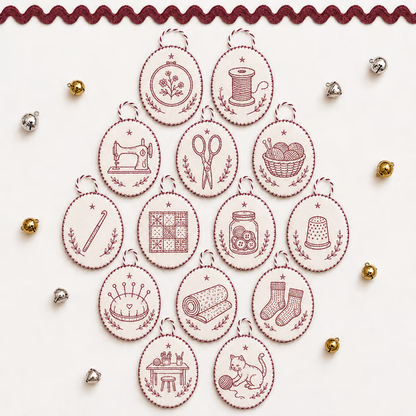 🧵Beginner-Friendly DIY Heirloom Oval Embroidery Ornament Kit Collection | Complete Kit with All Tools & Step-by-Step Guide Included 💕