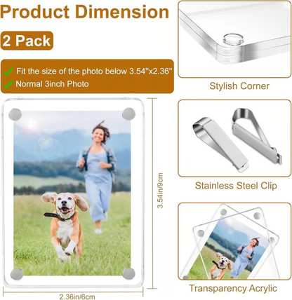 🔥2-Pack Vertical Car Sun Visor Photo Frame Clips