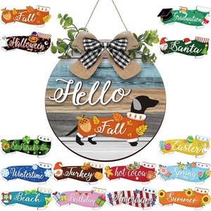 16pcs Interchangeable Dachshund Sign Dog Welcome Sign