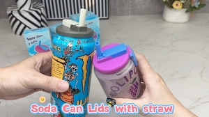🥤 Keep Your Drink Fresh - 49% OFF - ✨ Reusable Soda Can Lids + Straws - For Spill-Free, On-The-Go Fun!