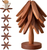 🏆Flash Sale⚡✨Natural Tree Trivet Set - 4 Wooden Trivets & 1 Stand Like a Christmas Tree