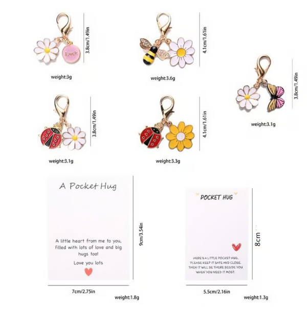 ✨Crafted by Hand-20 Sets Hug Favors(🦋Butterfly, Ladybird, Flower, Bee)