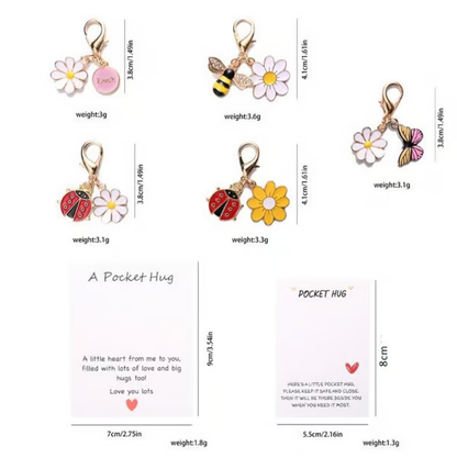 ✨Crafted by Hand-20 Sets Hug Favors(🦋Butterfly, Ladybird, Flower, Bee)