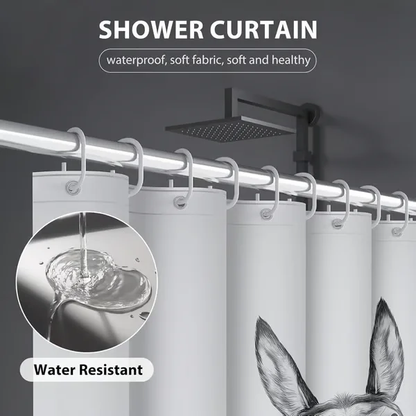"Are You Pooping?" Donkey Shower Curtain