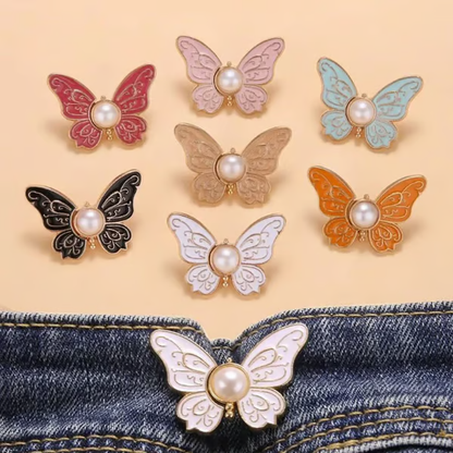 🌸🦋 Removable Butterfly Waist Adjustment Buckle – No‑Tool, Adjustable Fit for Jeans, Skirts & Dresses, Creates Hourglass Shape ✨👗💃