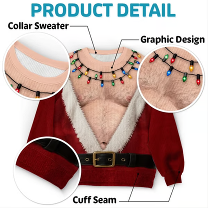 Fun Fuzzy Chest Christmas Sweatshirt