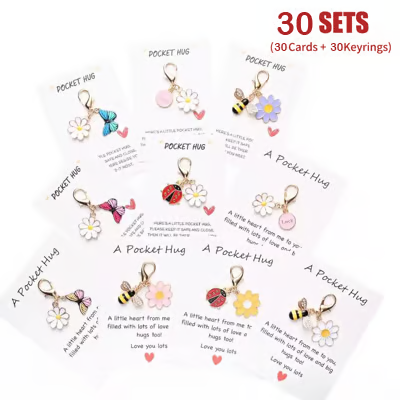 ✨Crafted by Hand-20 Sets Hug Favors(🦋Butterfly, Ladybird, Flower, Bee)