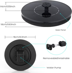 Solar-Powered Birdbath Fountain