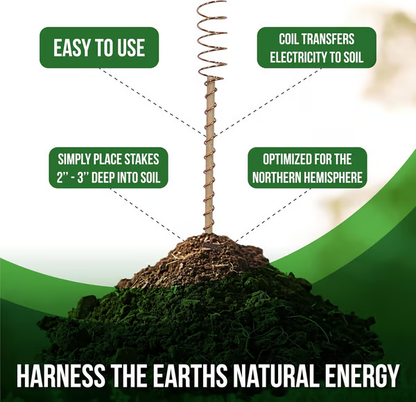 Electroculture Plant Stakes 8 Pack | Enhance Plant Growth with Natural Energy | Eco-Friendly, Copper Garden Stakes for Vibrant, Healthy Plants