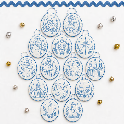 🧵Beginner-Friendly DIY Heirloom Oval Embroidery Ornament Kit Collection | Complete Kit with All Tools & Step-by-Step Guide Included 💕